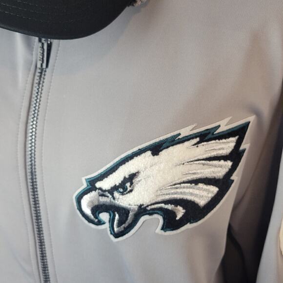 479 Womens Philadelphia Eagles Track Jacket Sz S Mens Superbowl‎ Hat OS Gray - Picture 4 of 15